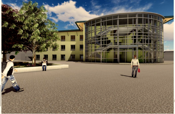 Il rendering del progetto per il nuovo liceo Vallisneri