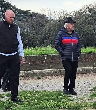 Dustin Hoffman sulle Mura a Lucca