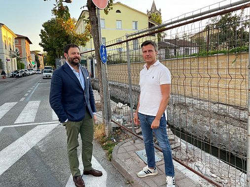 Fantozzi e Martinelli durante il sopralluogo